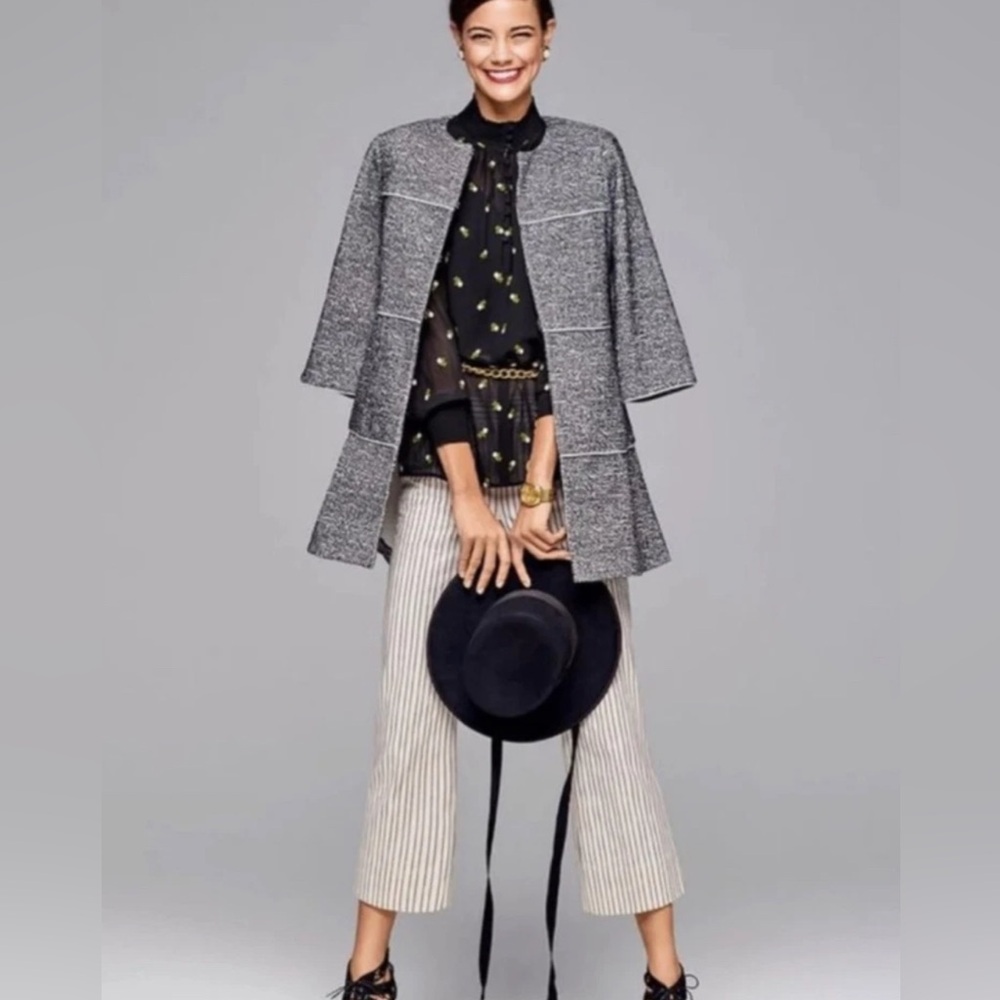 Cabi The Times Tweed Jacket M Black White Style 5299 Relaxed Career Versatile